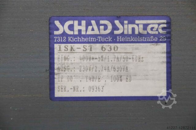 Transformator 230V 630 VA Schad Sintec ISK-ST 630