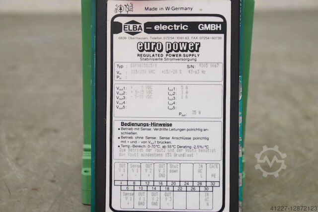 Power supply pilz ELBA-electric P10 APS ESPS835515/X