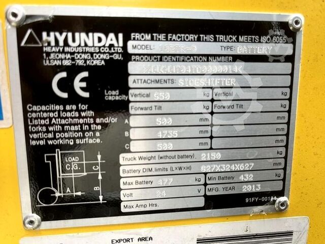 Elektro 3 Rad-Stapler Hyundai 10BTR-9