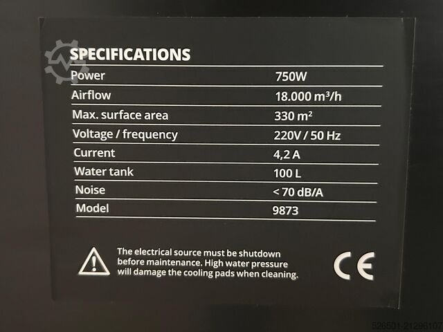 Water/Air Conditioning Unit Klimaanlage für Werkstatt 9873