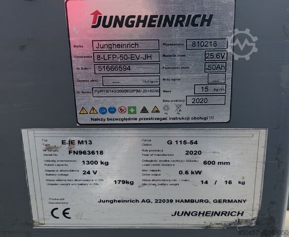 Elektrische Niederhubwagen Jungheinrich EJE m13 Li Ion (x4pc. package)