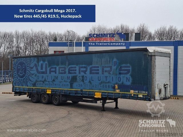 Auflieger mit Pritsche & Plane Schmitz Cargobull Curtainsider Mega