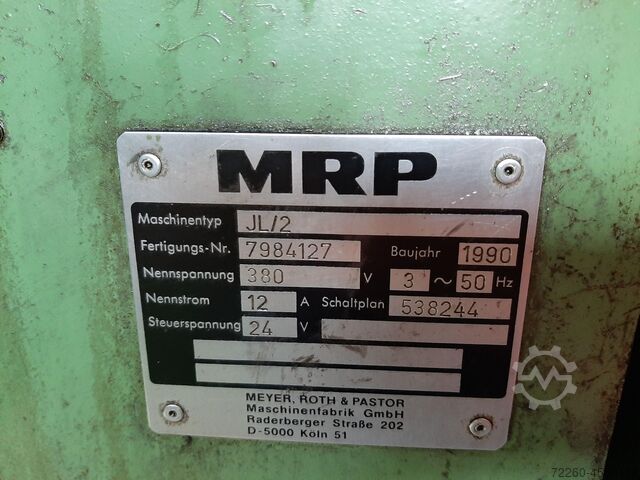 Roll and core machine Meyer, Roth & Pastor MRP Modell IL / 2