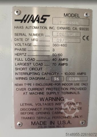 Vertikales Bearbeitungszentrum HAAS VF-2SSHE + MIDACO Pallet System