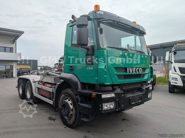 Roll-off tipper truck IVECO Trakker 410 / 6X4 / Full steel / Manual Retarder