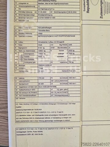 Truck chassis MERCEDES-BENZ Atego 1023 / NUR 34000km / WB 3600 / Chassis
