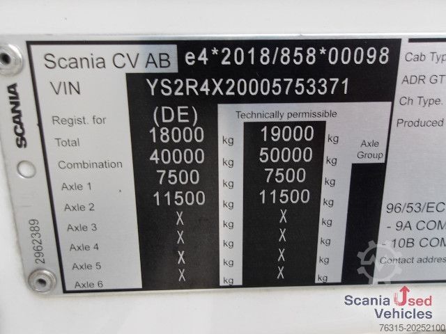 Volume tractor unit Scania R460 EB - MEGA EDiTiON - HIGHLINE - ACC - 2x TANKs