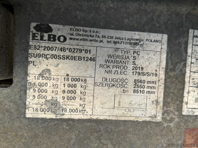 Trailer HUMBAUR Elbo PC 2-Achs Tandem Tieflader