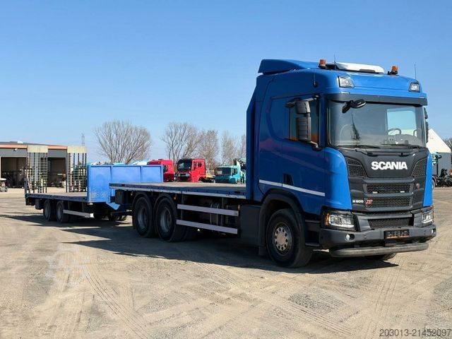 Flatbed truck SCANIA R500 6x4 Pritsche Retarder TOP!