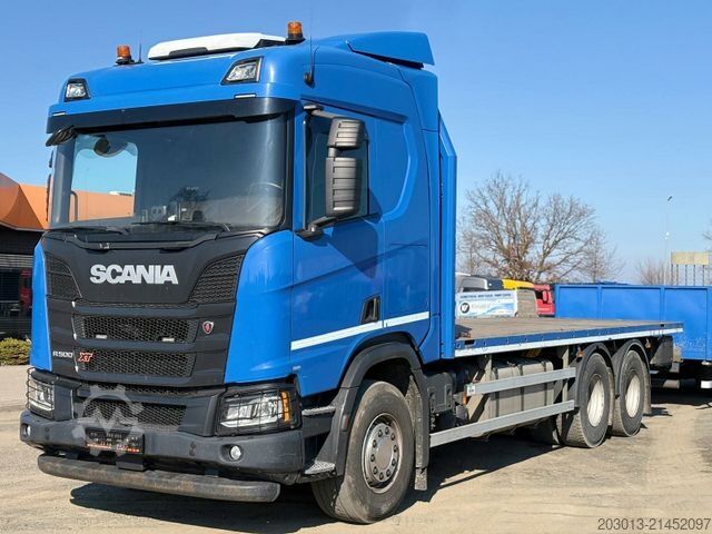 Flatbed truck SCANIA R500 6x4 Pritsche Retarder TOP!