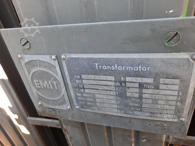 Transformator 100 kVA EMIT typ: TA0o1000/15