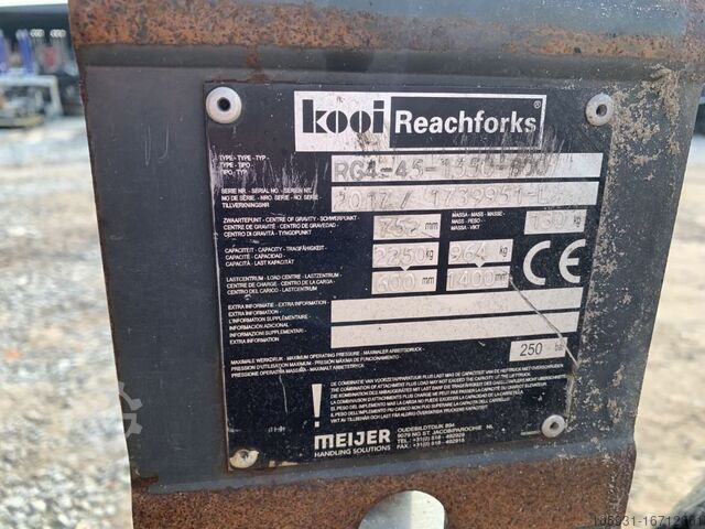 Hydraulic Telescopic Fork Arms Kooi RG4-45-1550