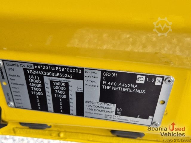 Standard tractor unit Scania R 450 A4x2NA Highline Smart 2 !