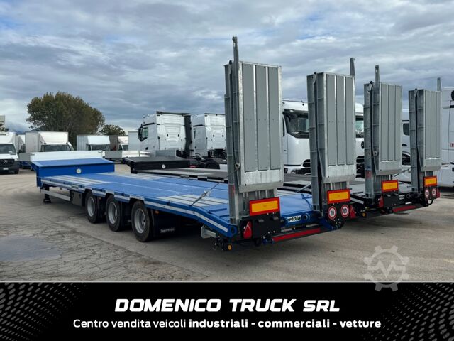 Tiefbett-Sattelauflieger für den Transport von Baumaschinen BERTOJA BERTOJA