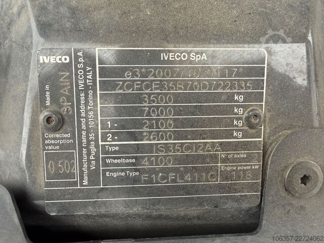 Transporter mit Koffer IVECO Daily 35C16 3,0L Koffer LBW 750kg Euro6E Seitent