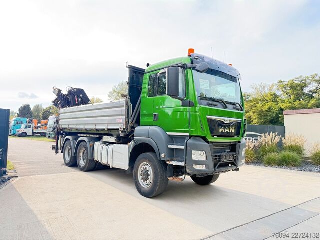 Autokran MAN TGS 33.480 6x6 KRAN abstattelb. 19m Kipper Bordm