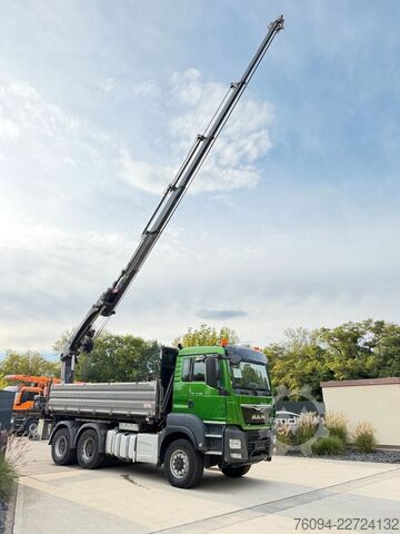 Autokran MAN TGS 33.480 6x6 KRAN abstattelb. 19m Kipper Bordm