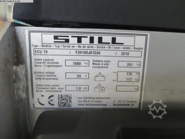 Gabelhubwagen - Elektro STILL ECU 16 (3)