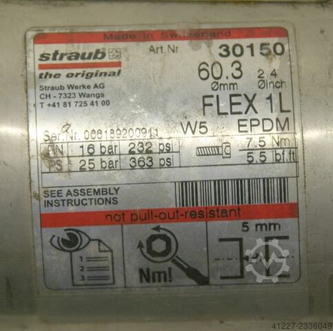 Edelstahl Kupplungen Straub FLEX 1L 60,3