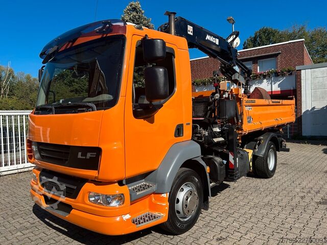 Dreiseitenkipper LKW DAF 16.250LF Meiller 3-Skipper +MKG HLK106-HP Kran