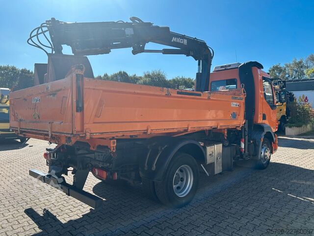 Dreiseitenkipper LKW DAF 16.250LF Meiller 3-Skipper +MKG HLK106-HP Kran