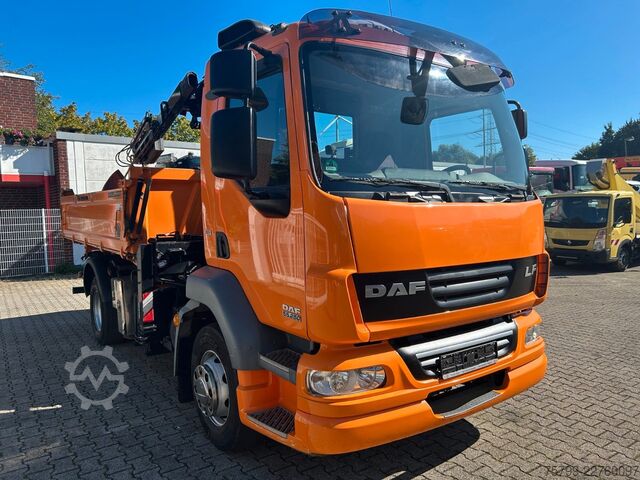 Dreiseitenkipper LKW DAF 16.250LF Meiller 3-Skipper +MKG HLK106-HP Kran