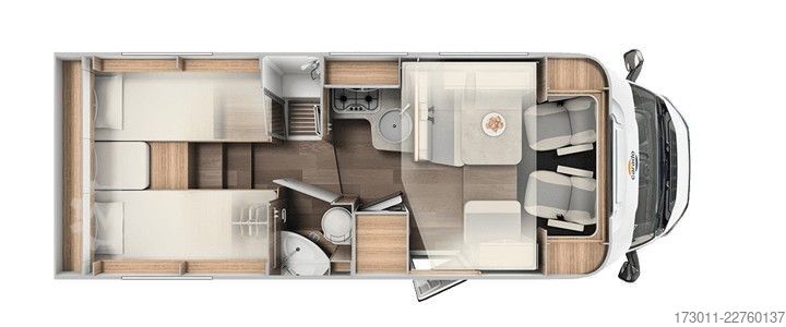 Semi-integrated camper CARADO T447 Edition 26 - 165PS Automat Markise Solar