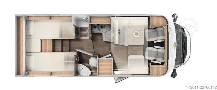 Semi-integrated camper CARADO T447 Edition 26 - 165PS Automat Markise Solar