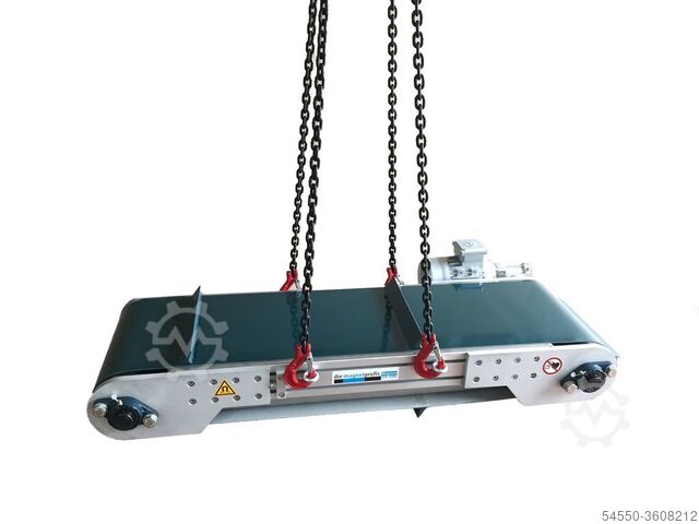 Conveyor belt + overband magnetic separa die magnetprofis 