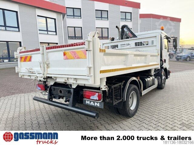 Kipper LKW MAN TGL 12.250/340 4X2 BB, Bordmatik, Kran Hiab 066