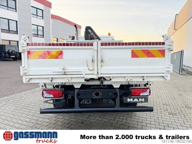 Kipper LKW MAN TGL 12.250/340 4X2 BB, Bordmatik, Kran Hiab 066