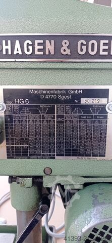 Gewindebohrmaschine Hagen & Goebel HG6