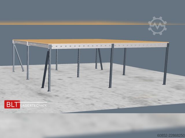 Storage platform 10x10m Lagerbühne , Belastung : 500kg/qm Unterkante: 3m ,ca. 100qm , Systembühne
