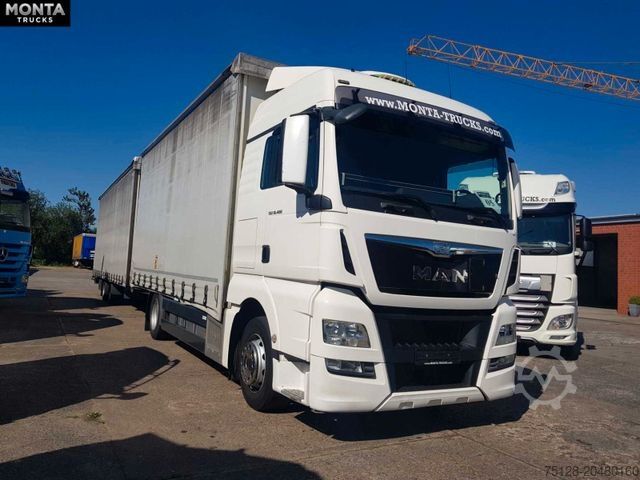 LKW mit Pritsche & Plane MAN TGX 18.400, Euro6, Standklima,Edscha, Aktion!