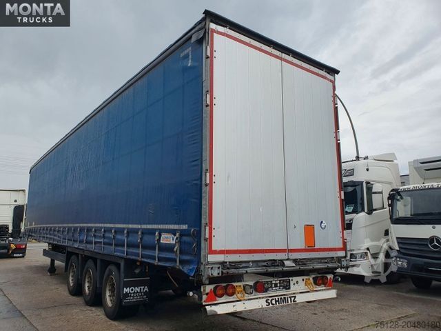 Auflieger mit Pritsche & Plane SCHMITZ CARGOBULL SCS S3T Varios, Edscha, hydraul. Hubdach, TÜV