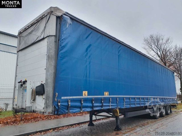 Auflieger mit Pritsche & Plane SCHMITZ CARGOBULL SCS S3T Varios, Edscha, hydraul. Hubdach, TÜV