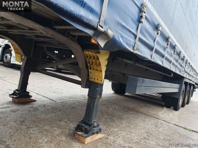 Auflieger mit Pritsche & Plane SCHMITZ CARGOBULL SCS S3T Varios, Edscha, hydraul. Hubdach, TÜV