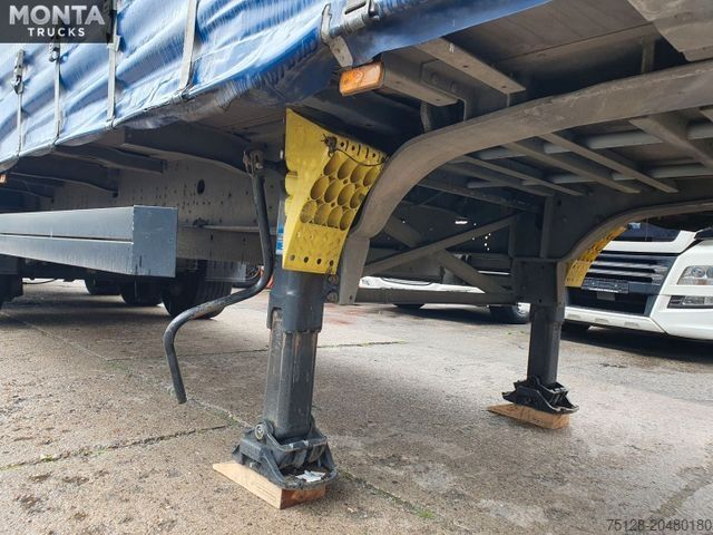 Auflieger mit Pritsche & Plane SCHMITZ CARGOBULL SCS S3T Varios, Edscha, hydraul. Hubdach, TÜV