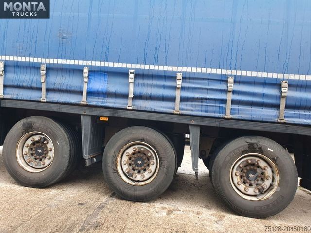 Auflieger mit Pritsche & Plane SCHMITZ CARGOBULL SCS S3T Varios, Edscha, hydraul. Hubdach, TÜV