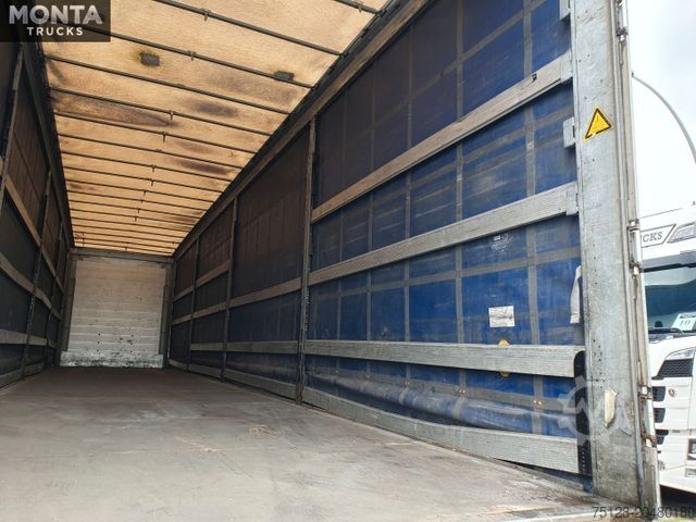 Auflieger mit Pritsche & Plane SCHMITZ CARGOBULL SCS S3T Varios, Edscha, hydraul. Hubdach, TÜV