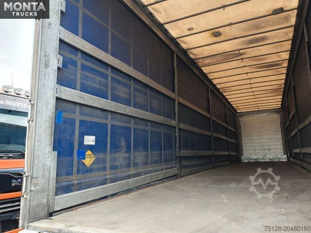 Auflieger mit Pritsche & Plane SCHMITZ CARGOBULL SCS S3T Varios, Edscha, hydraul. Hubdach, TÜV