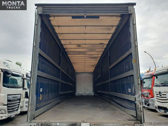 Auflieger mit Pritsche & Plane SCHMITZ CARGOBULL SCS S3T Varios, Edscha, hydraul. Hubdach, TÜV