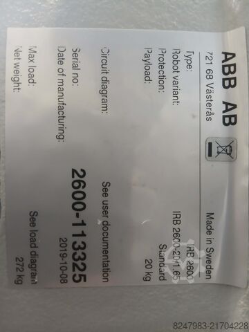 Industrial robot ABB IRB 2600-20/1.65