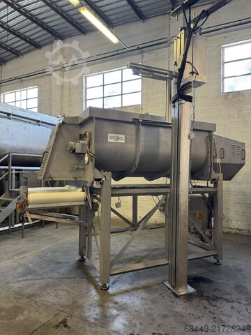 Twin shaft paddle mixer 2.600L, IPM 2000 Inotec dubbele peddelmenger 2.600L Type IPM 200