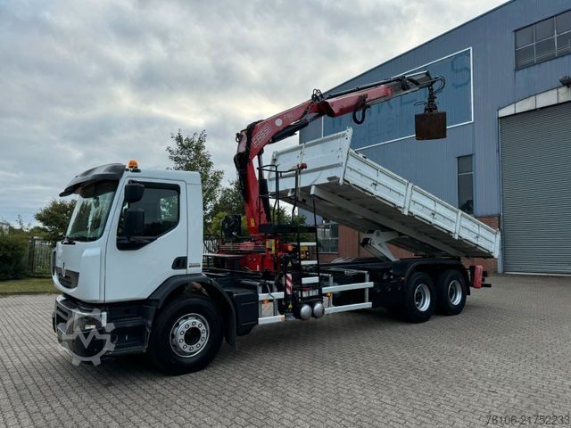 Truck mounted crane RENAULT Premium Lander 310.26 6x4 Kipper /Kran