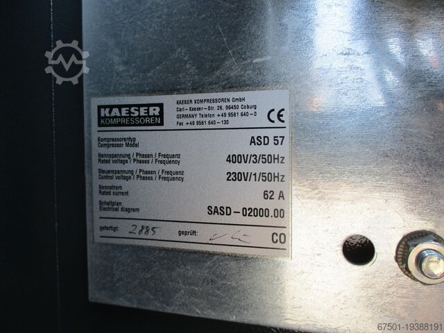 Schraubenkompressor Kompressor Kaeser 30 KW 4.5m3/min ASD 57  (3228)