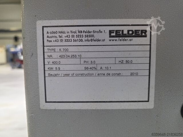 Sliding table saw Felder K 700 Formatkreissäge + Felder AF 14 Abs