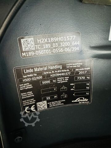 Diesel Forklift Linde H 50 D-02/600 EVO 3B Kabine ZVG
