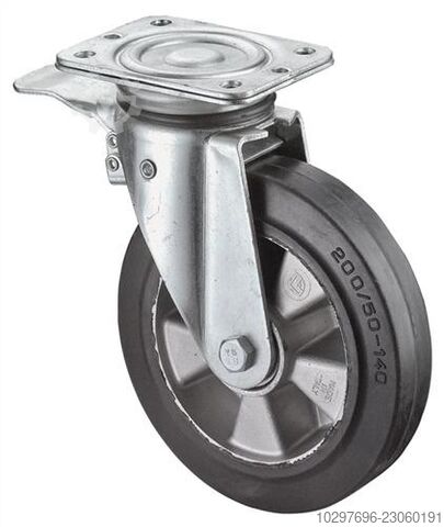 Heavy-duty swivel castor, diameter 200 mm - 1 piece BS ROLLEN 