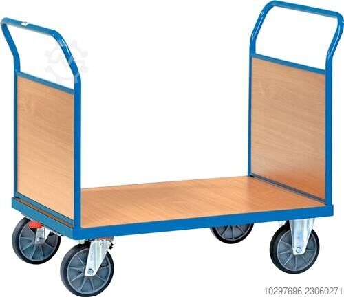 Double drop side platform trolley, loading area L1000 x W700mm - 1 unit  